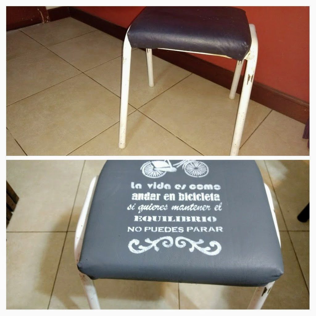 Silla recuperada con intervencion artesanal